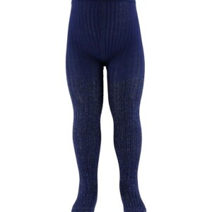 Molo Strømpebukser - Glitter Rib - Warm Blue