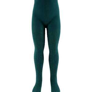Molo Strømpebukser - Rib - Cosmic Green m. Glimmer
