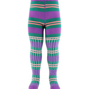 Molo Strømpebukser - Rib - Stripy Tights - Purple Stripe
