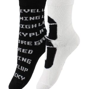 Molo Strømper - 2-pak - Norm - Hvid/Sort m. Tekst