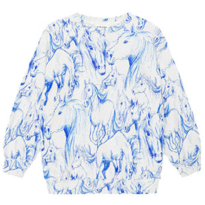 Molo Sweatshirt - Monti - Blue Horses