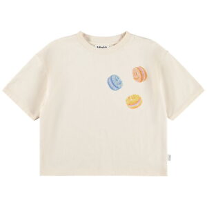 Molo T-shirt - Reinette - Pearled Ivory m. Palietter