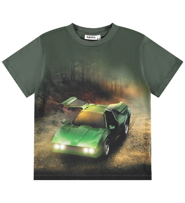 Molo T-shirt - Riley - Green Car