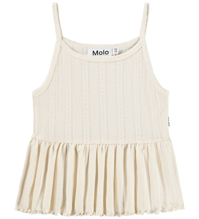 Molo Top - Hulmønster - Rib - Rany - Pearled Ivory