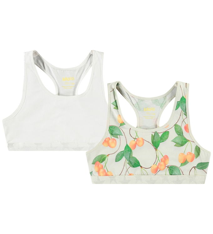 Molo Toppe - 2-pak - Jade - Cherries White