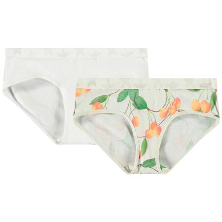 Molo Trusser - 2-pak - Jana - Cherries White