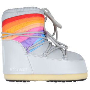 Moon Boot Vinterstøvler - Icon Low Rainbow - Glacier Grey