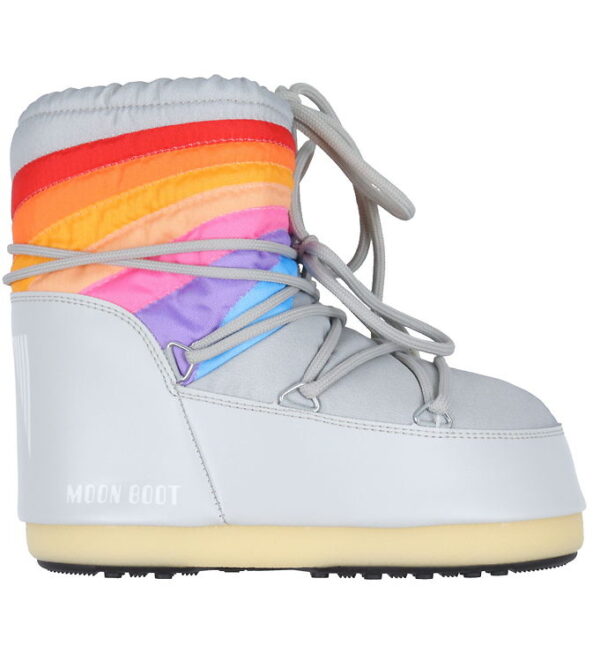 Moon Boot Vinterstøvler - Icon Low Rainbow - Glacier Grey