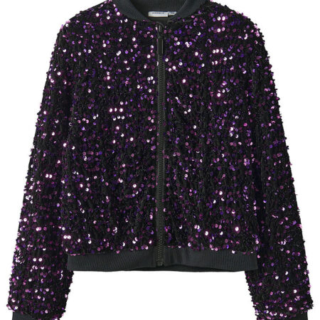 Name It Bomberjakke - NkfRunica - Byzantium m. Palietter