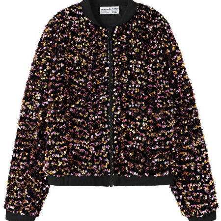 Name It Bomberjakke - NkfRunica - Gold Colour m. Palietter