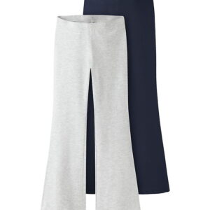 Name It Bukser - 2-pak - NkfVivii - Lysegråmeleret/Navy Blazer