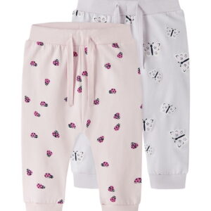 Name It Bukser - NbfVandora - 2-pak - Lavender Fog/Cradle Pink