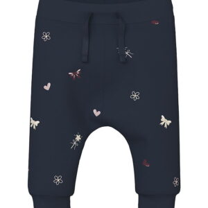Name It Bukser - NbfVandora - Navy Blazer/Flowers And Hearts