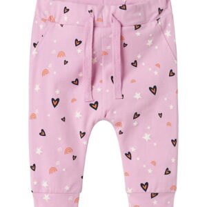 Name It Bukser - NbfVandora - Pastel Lavender/Hearts