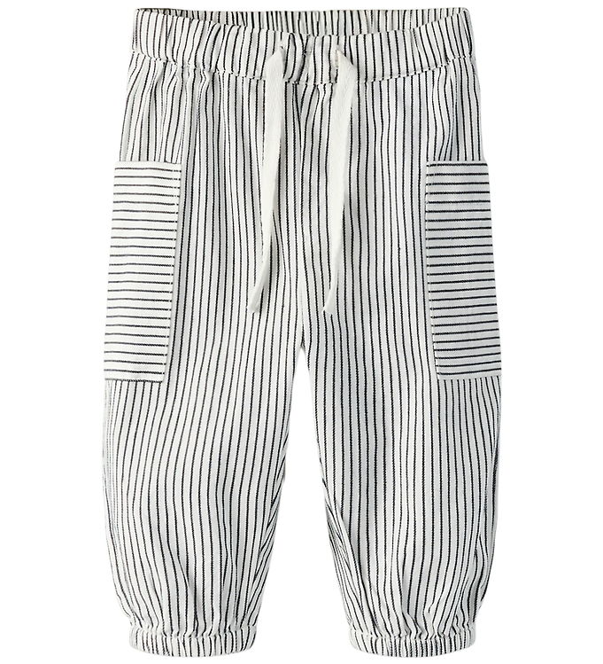 Name It Bukser - NbmFar - Cloud Dancer/Navy Blazer