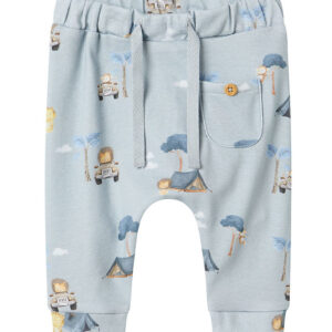 Name It Bukser - NbmHelp - Pearl Blue m. Print