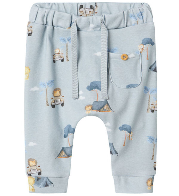 Name It Bukser - NbmHelp - Pearl Blue m. Print