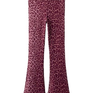 Name It Bukser - NkfNuni - Grape Shake m. Leopardprint