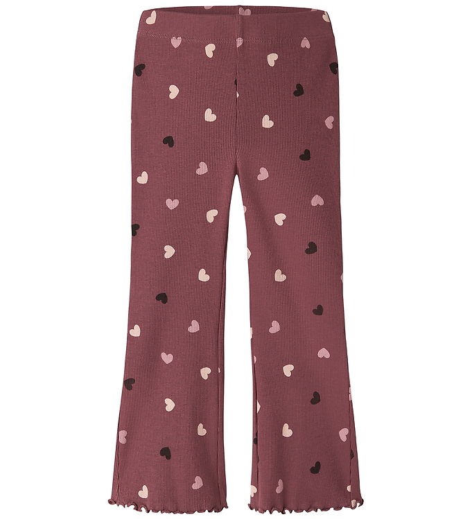 Name It Bukser - NmfVemia - Rib - Wild Ginger/Hearts