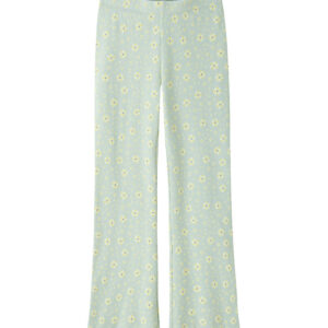 Name It Bukser - Rib - NkfVemia - Pale Aqua/Flowers