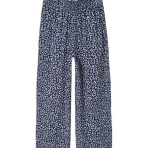 Name It Bukser - Viskose - NkfNettia - Wide - Blueprint/FLOWER