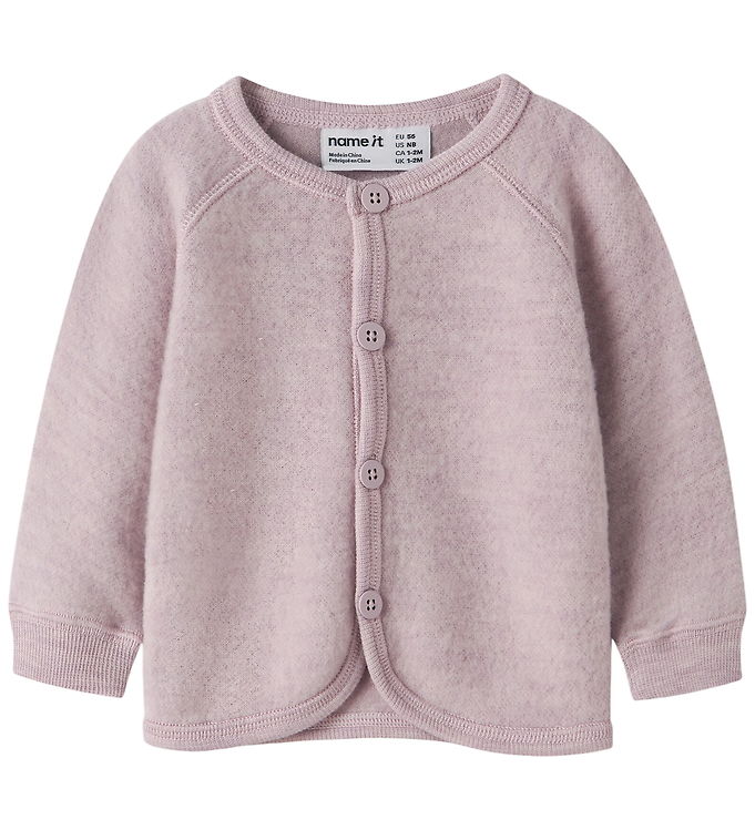 Name It Cardigan - Uld - NbfWmino - Violet Ice