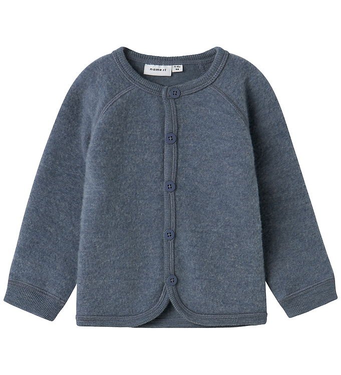 Name It Cardigan - Uld - NbmWmino - Folkstone Gray
