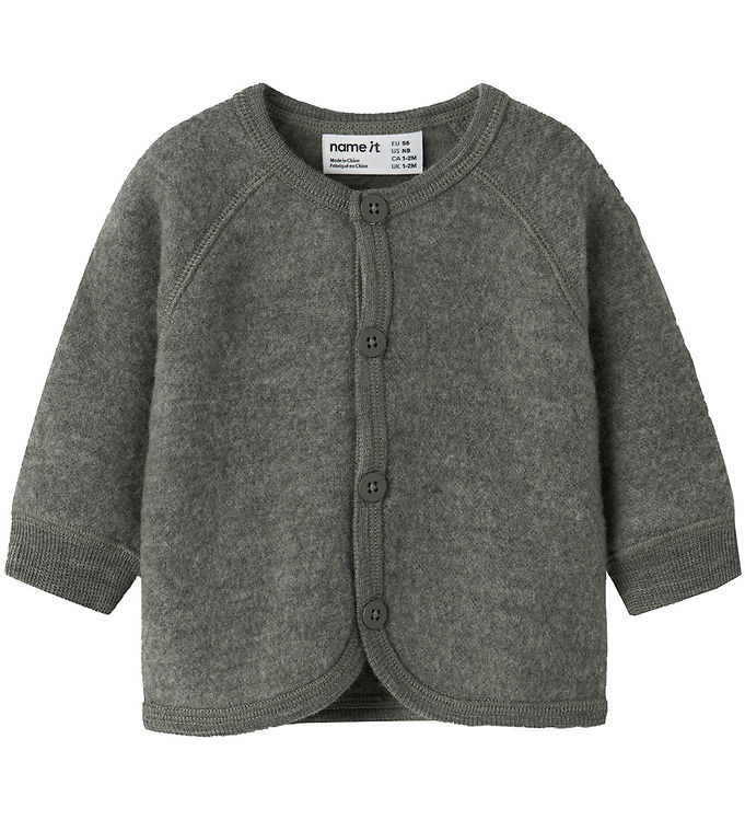 Name It Cardigan - Uld - NbmWmino - Mulled Basil
