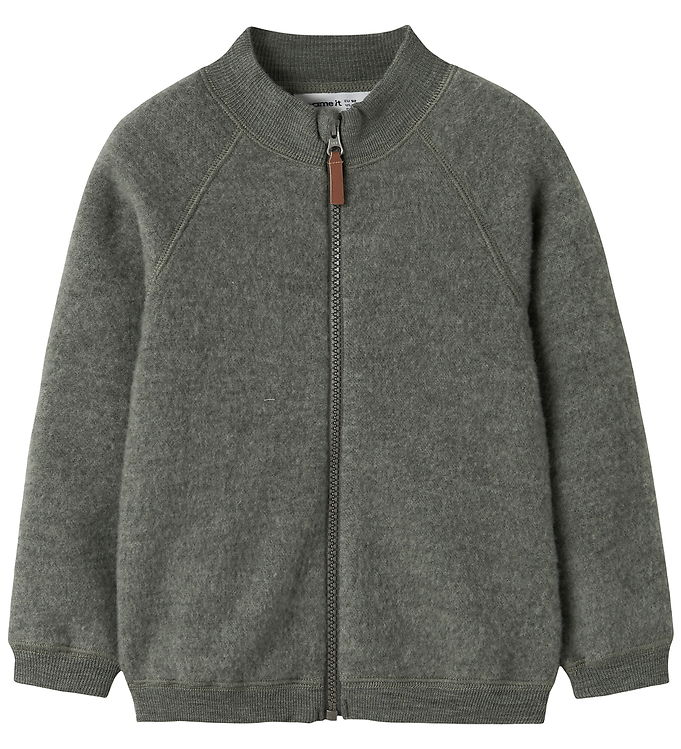 Name It Cardigan - Uld - NmmWmino - Mulled Basil