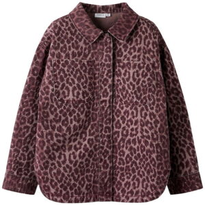 Name It Denimjakke - NkfLeo - Burgundy/Leo