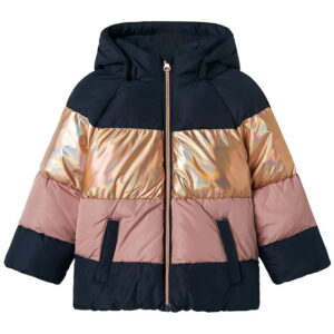 Name It Dynejakke - NmfMille - Dark Sapphire m. Striber