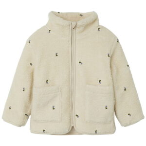Name It Fleecejakke - Teddy - NmnMagot - Fog/Flower