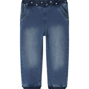 Name It Jeans - Fleece - NmfBella - Dark Blue Denim/Print