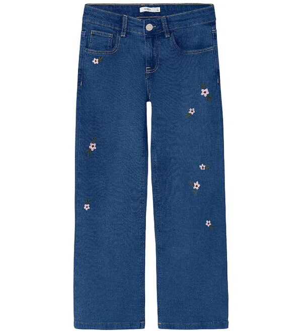 Name It Jeans - NkfRose - Dark Blue Denim m. Blomster