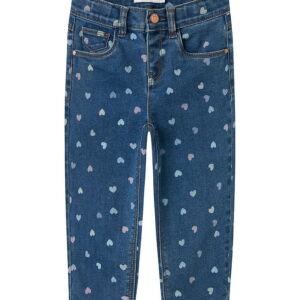 Name It Jeans - Noos - Mom - NmfBella - Denim Blue/Hearts