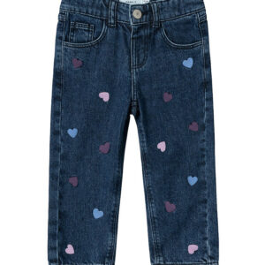 Name It Jeans - Noos - NmfBella - Dark Blue Denim/Heart Embroide