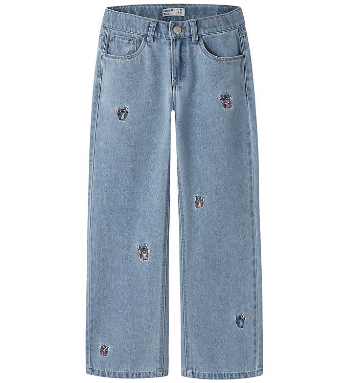 Name It Jeans - Wide - Noos - Nkf Stitch - Light Blue Denim/EMB