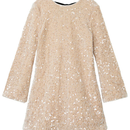 Name It Kjole - NkfRusitta - Jet Stream/Black Bow m. Palietter