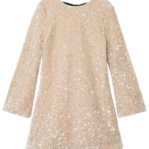 Name It Kjole - NkfRusitta - Jet Stream/Black Bow m. Palietter