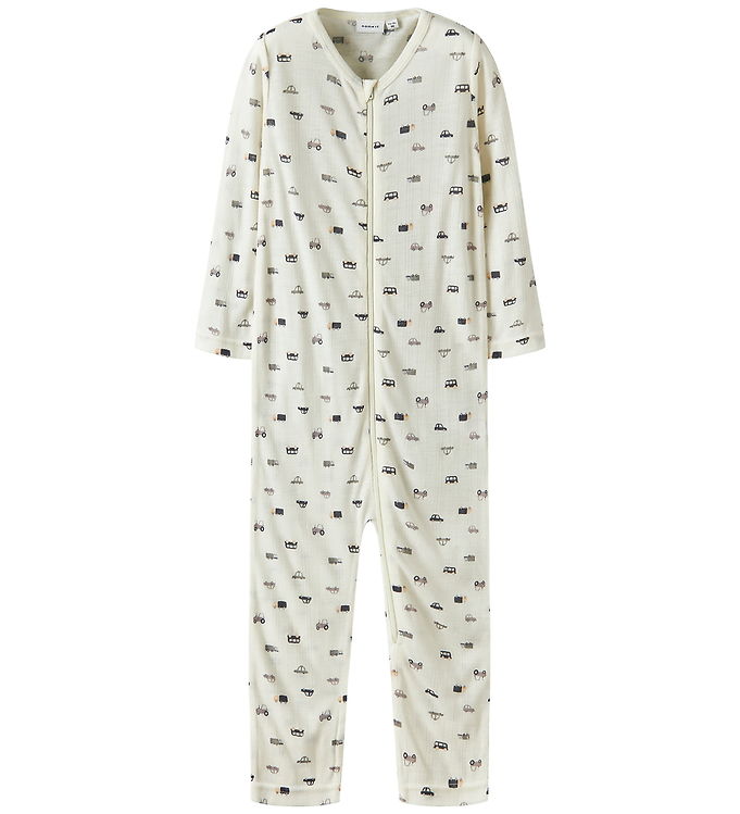 Name It Natdragt - Uld - Rib - NmmWang - Snow White/Small cars