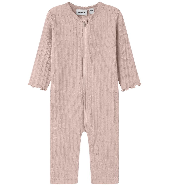 Name It Natdragt - Uld/Silke - Rib - NbfWossa - Shadow Gray