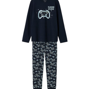 Name It Nattøj - 2-Delt - NkmNightset Game - Dark Sapphire m. Pr