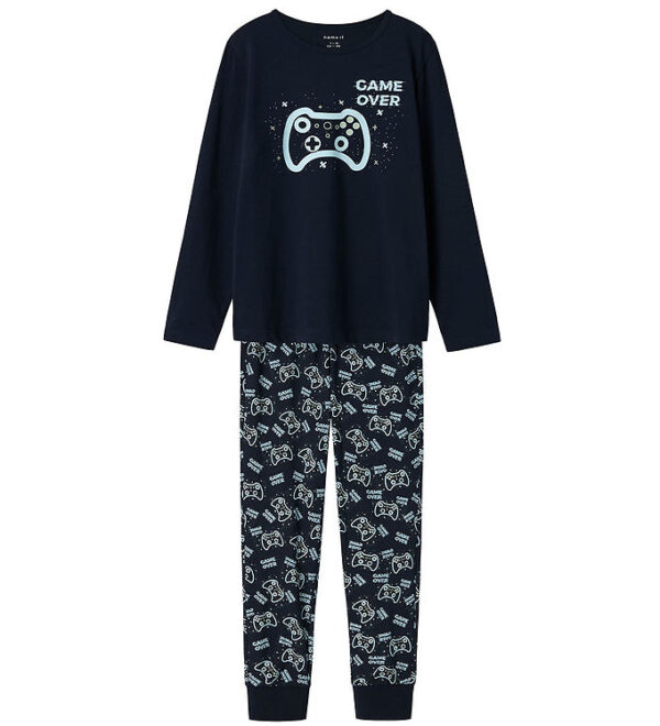 Name It Nattøj - 2-Delt - NkmNightset Game - Dark Sapphire m. Pr