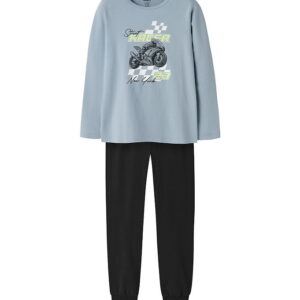 Name It Nattøj - 2-Delt - Noos - NkmNightset - Dusty Blue/ Black