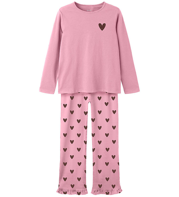 Name It Nattøj - 2-delt - NkfReaq - Full Blooming Pink