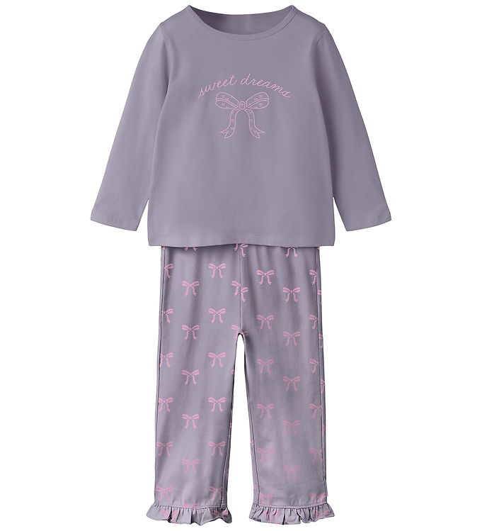Name It Nattøj - 2-delt - NmfRaniq - Lavender Gray