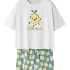 Name It Nattøj - 2-delt - Noos - NkmNightset - Lemon - Maneral B