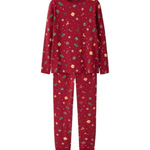 Name It Nattøj - NknVismas - Jester Red/Xmas AOP Red
