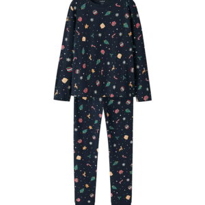 Name It Nattøj - NknVismas - Navy Blazer/Xmas AOP Navy