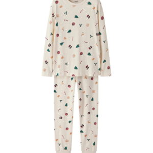 Name It Nattøj - NknVismas - Whitecap Gray/Xmas AOP